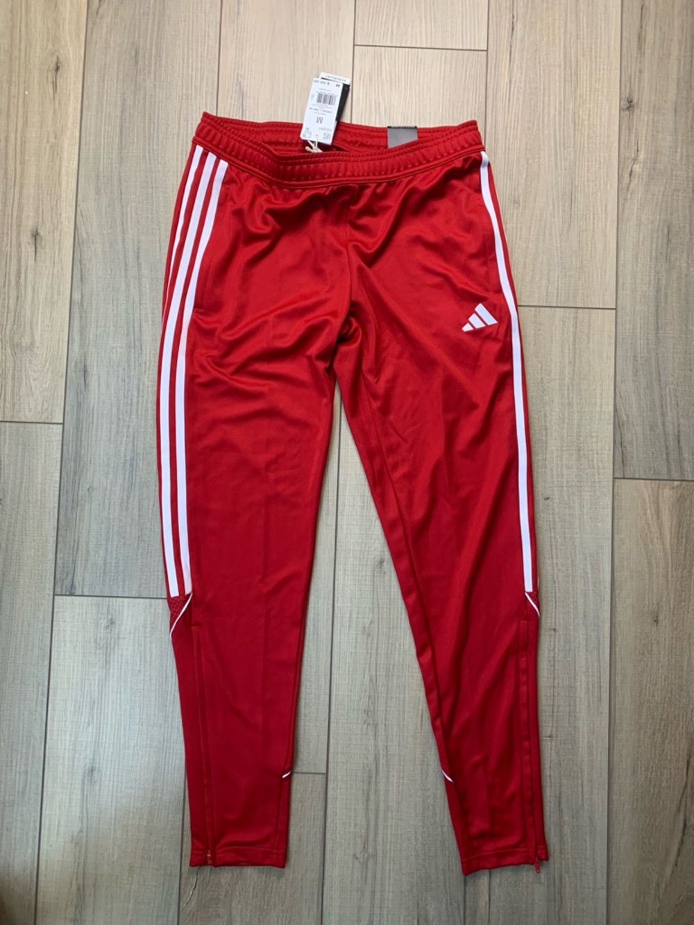 *New* Adidas Red Track Joggers with White 3-Stripes